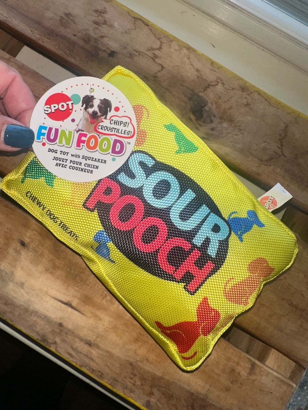 Spot Sour Pooch Squeaky Plush Stuffed Dog Toy Fabric Fun Food Model Dog Toy -New - Picture 3 of 3